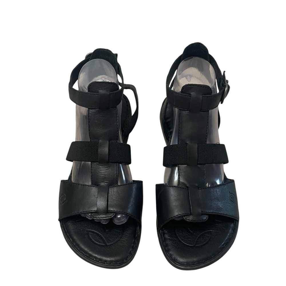 Born Black Leather Gladiator Strappy Sandals Women’s Size 10